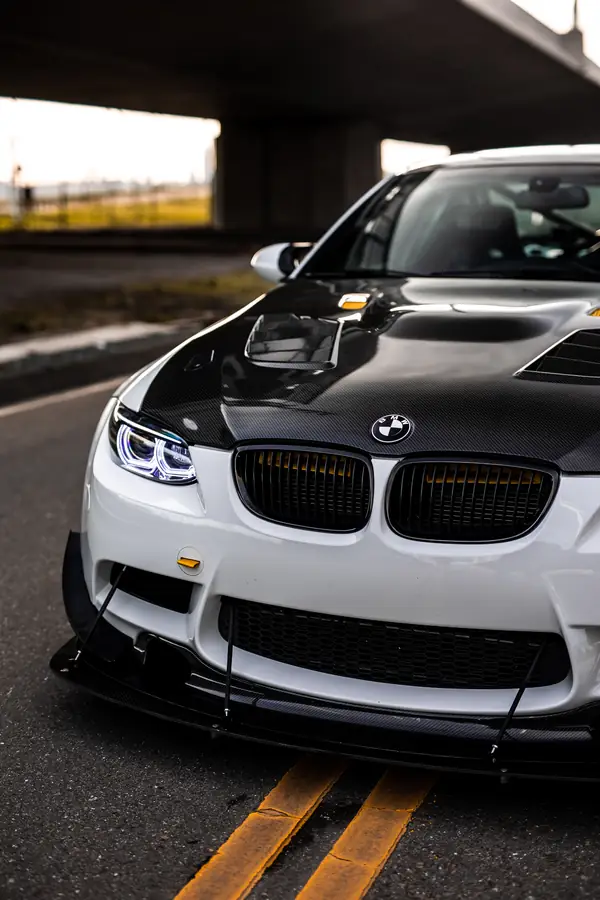 White E92 BMW M3 track build