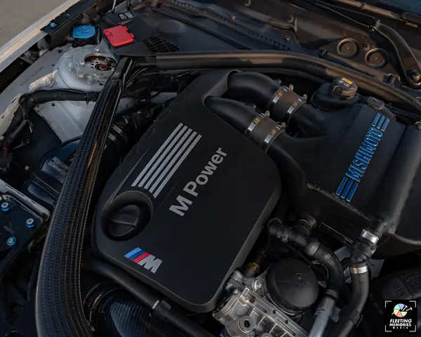 M Power engine cover close-up
